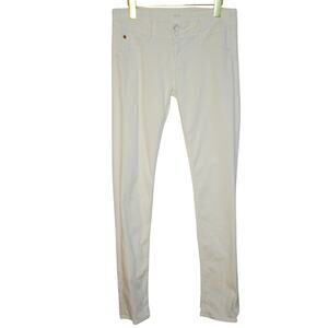 Hudson White Collin Skinny Jeans 29